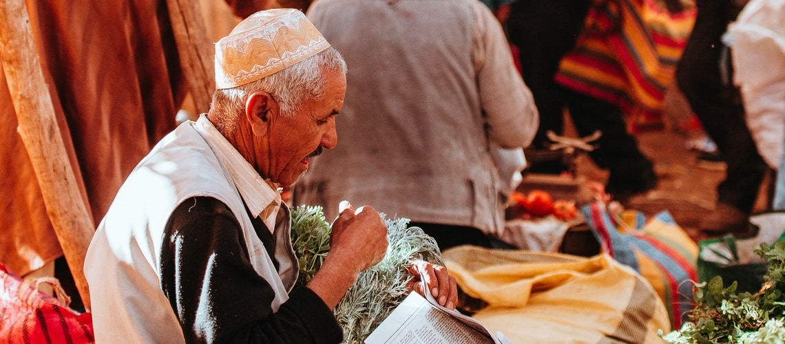 Un venditore in un Souk