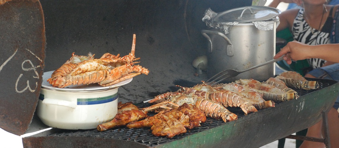 Aragoste griglia Caye Caulker