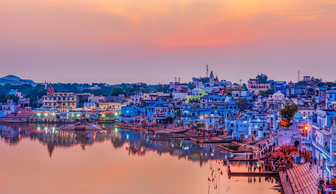 Pushkar al tramonto