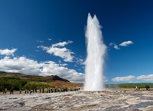 L'alto getto del geysir Strokkur