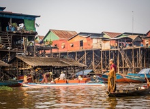 Villaggio su palafitte di Kompong Khleang
