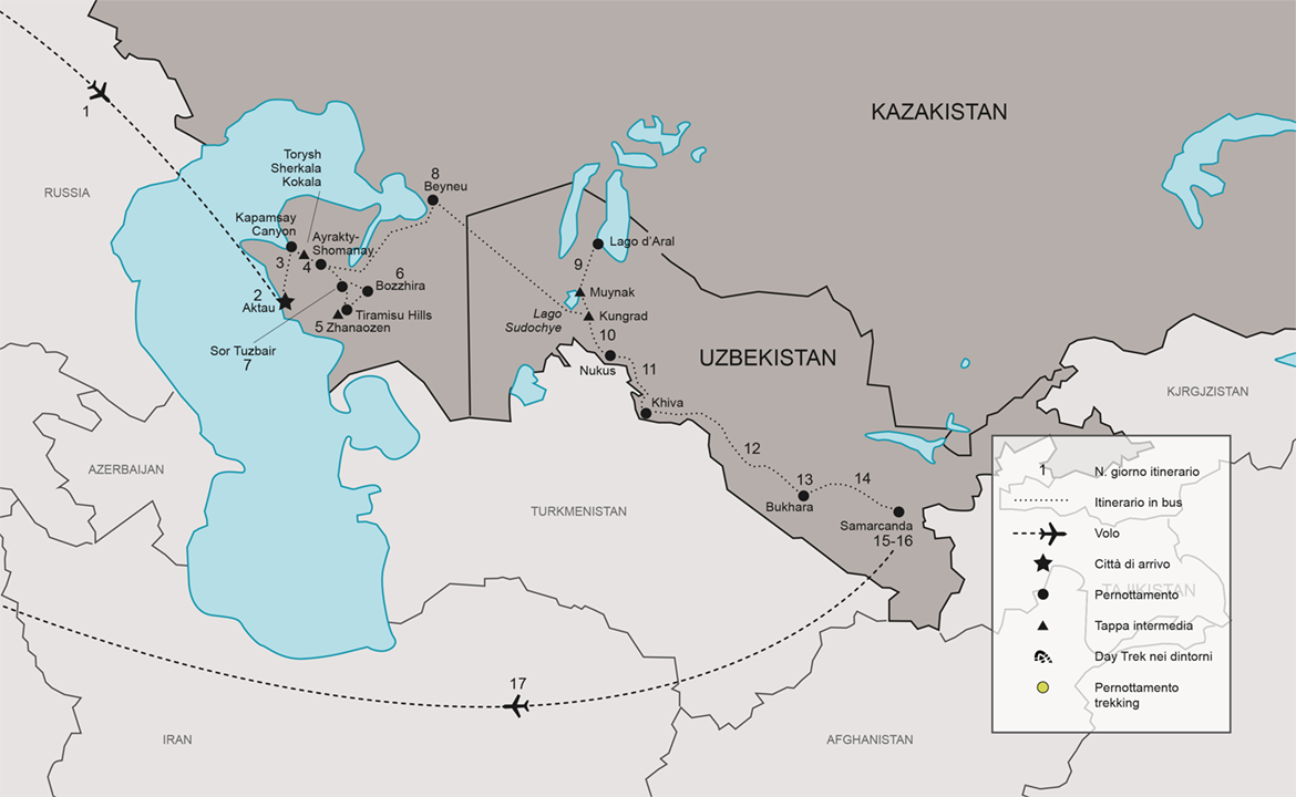 Itinerario Tour Kazakistan e Uzbekistan | #Kazakistan #Uzbekistan #viaggigiovani