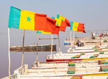 Barche sul Lago Retba