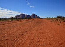 La strada verso le Olgas